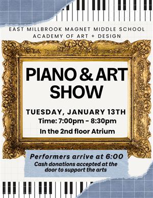 Piano and Art Show digital flyer